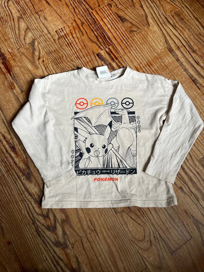 Ter shirt manches longues Pokémon Pikachu 6 ans