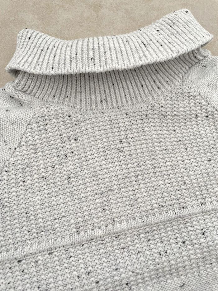 Pull garçon col roulé blanc chiné 18-24 mois - photo numéro 2