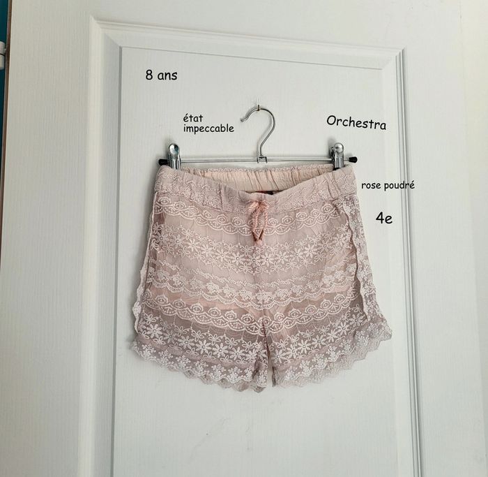 Short orchestra 8 ans avec dentelle