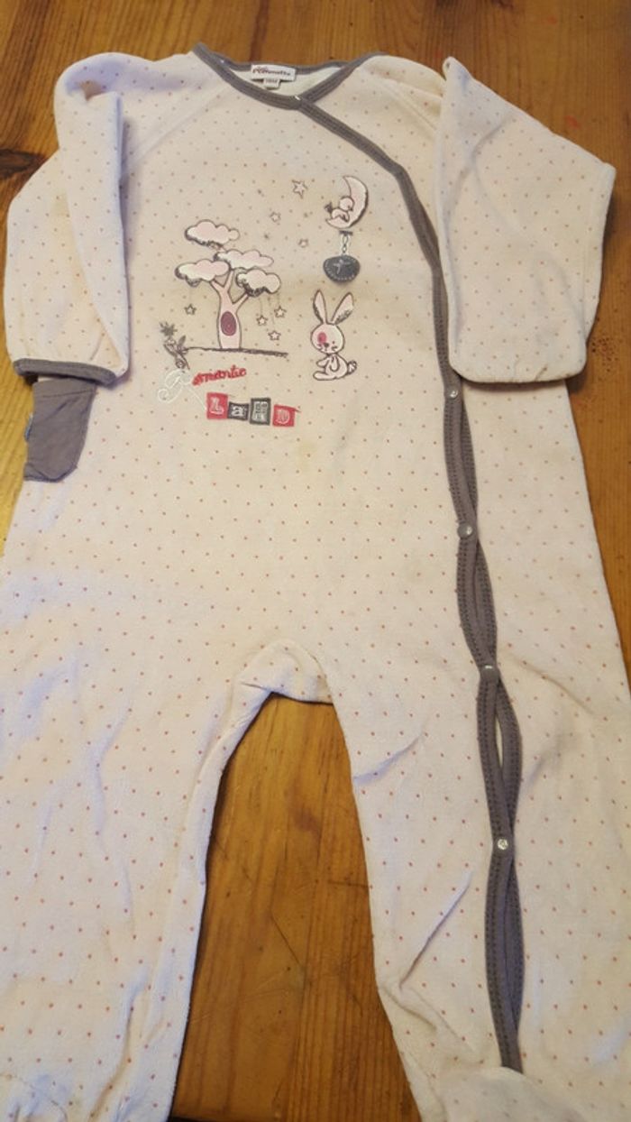 Pyjama velours Pommette taille 18 mois