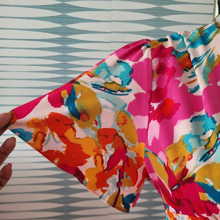 Robe courte imprimée taille XL By One by Loïcia Curve neuve avec étiquette - photo numéro 5