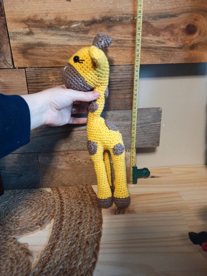 peluche girafe crochet fait main tbe - photo numéro 5