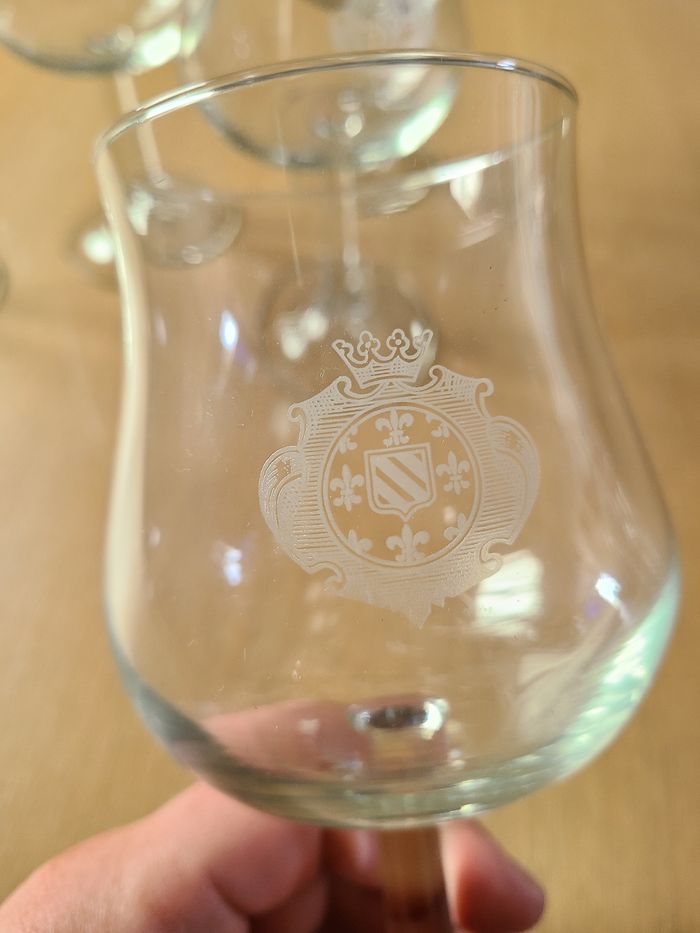 Lot de 5 verres à pied sérigraphiés - photo numéro 3