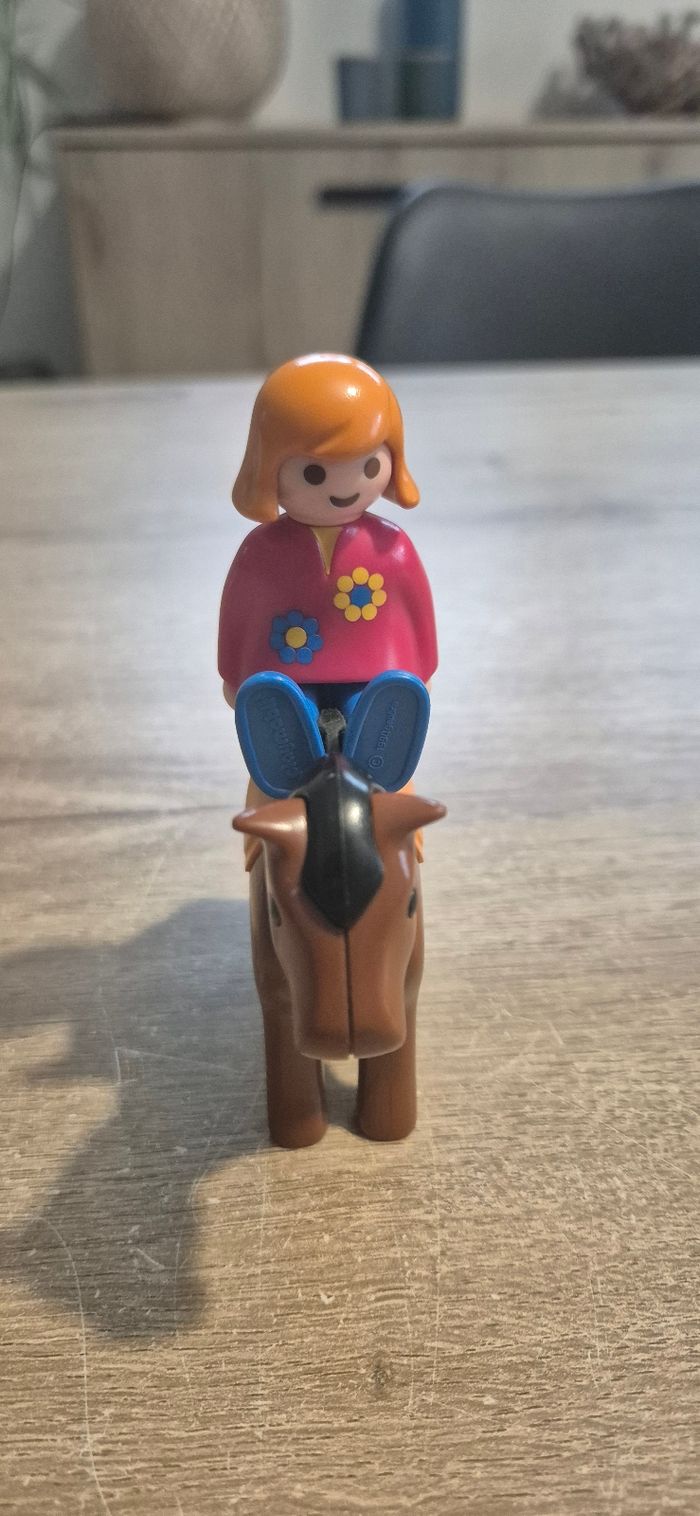 Cheval + personnage Playmobil 1 2 3 - photo numéro 4