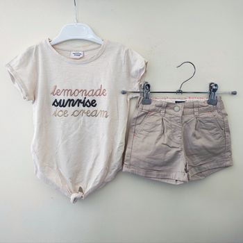 36 mois 3 ans ensemble été teeshirt tape a l'oeil et short kiabi 