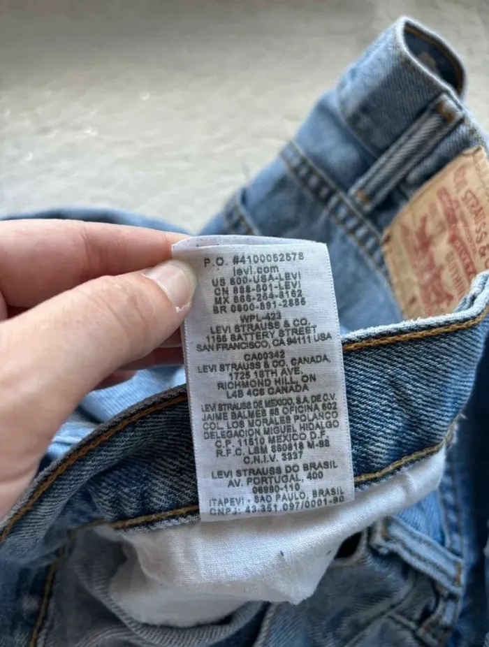 Jean Levi’s 505 Straight Fit droit femme unisexe bleu clair taille haute 2000s Rare US 50/5XL L32 - photo numéro 12