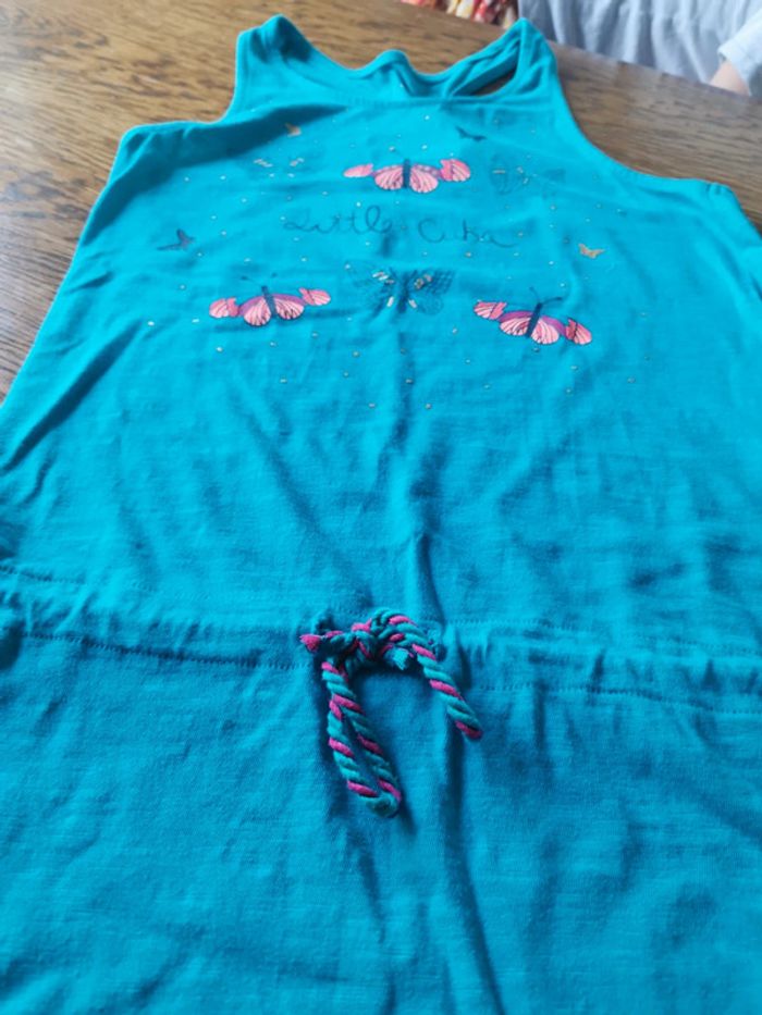 Robe été turquoise papillon 12 ans - photo numéro 3