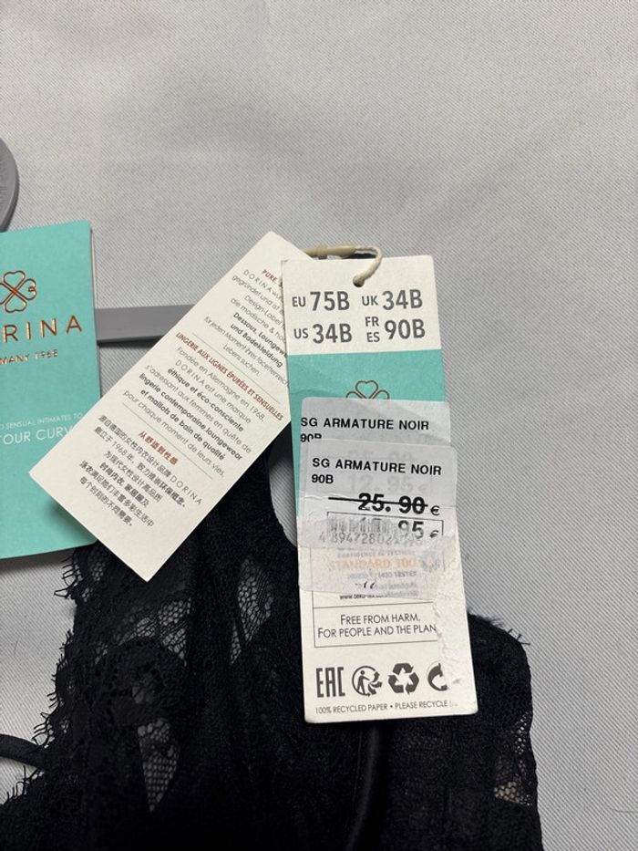 Soutien gorge 90B neuf Dorina Noir - photo numéro 3