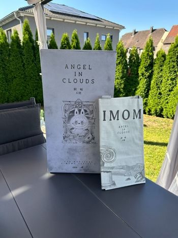 POPMART Les Monstres Labubu Zimomo Ange dans les Nuages Figurine avec Sac Fourre-Tout NEUF & OVP