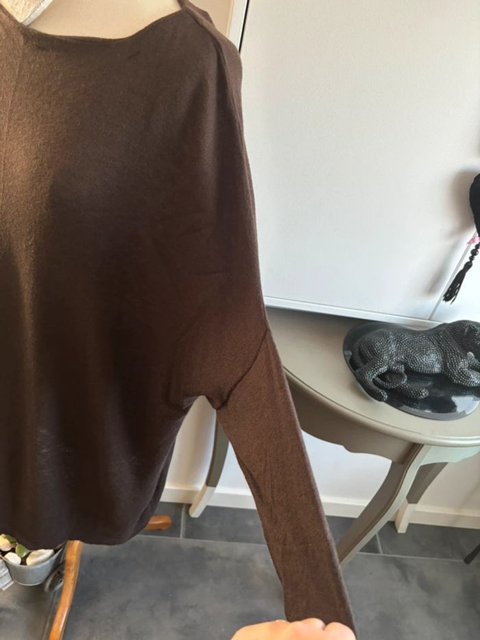 Jolie Robe-Pull marron New Man - photo numéro 3