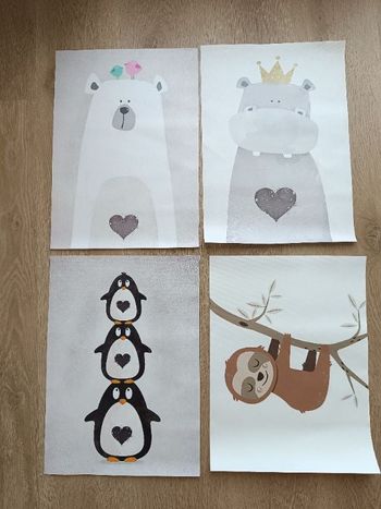 Affiche animaux en toile