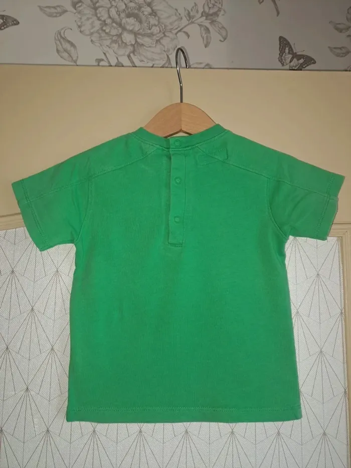 T-shirt garçon vert la compagnie des petits 24 mois comme neuf - photo numéro 7