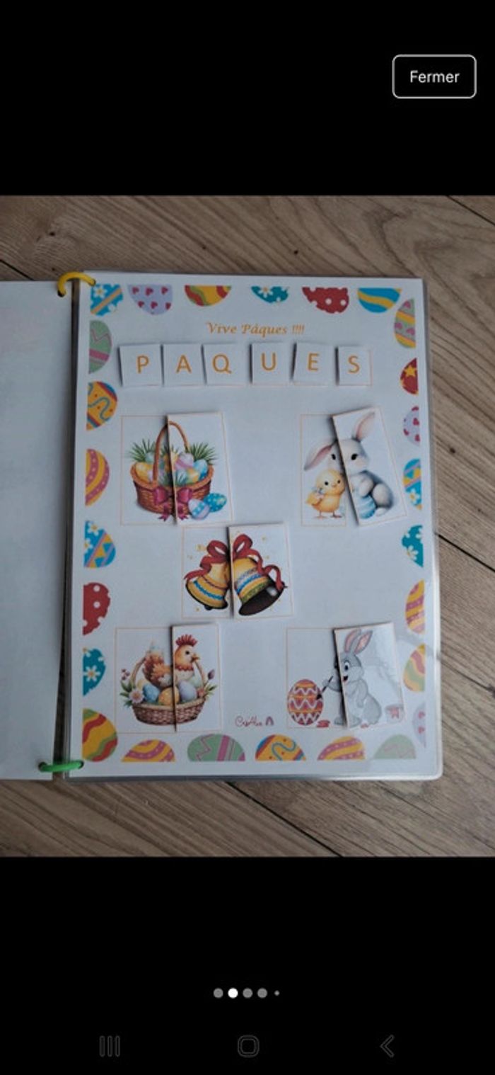 Mon livret d'activités thème paques. Pédagogie montessori. Busy book quiet book - photo numéro 2