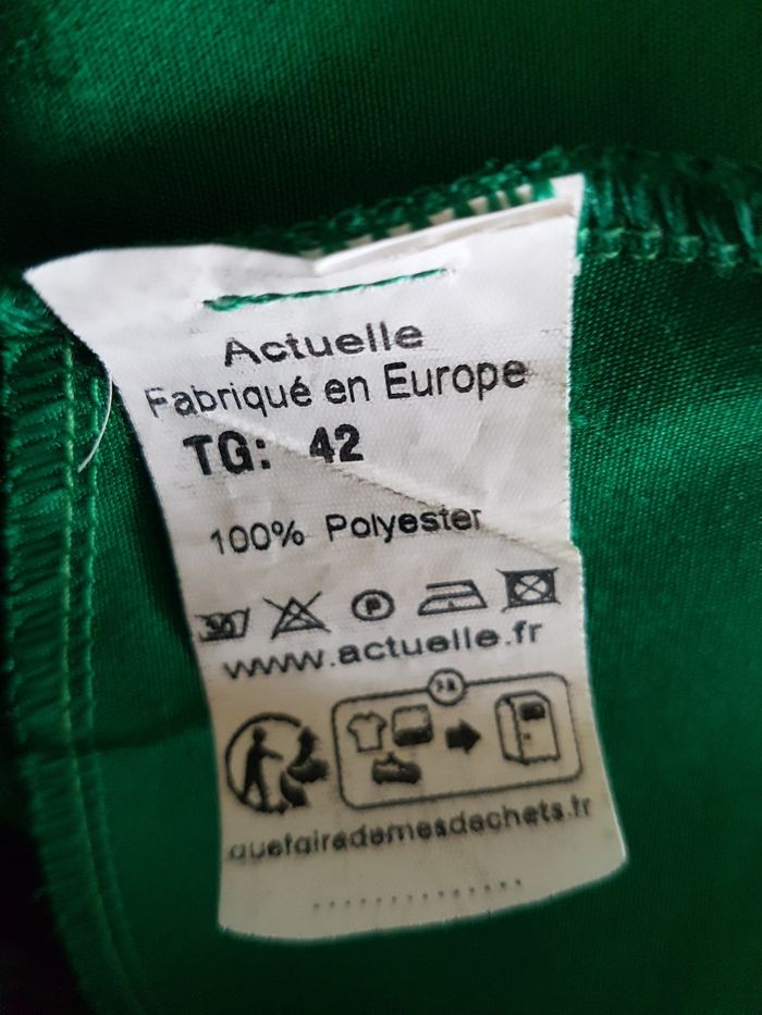 Pantalon femme vert. Actuelle. Taille 42, 86cm de tour de taille, 92cm de haut. - photo numéro 5