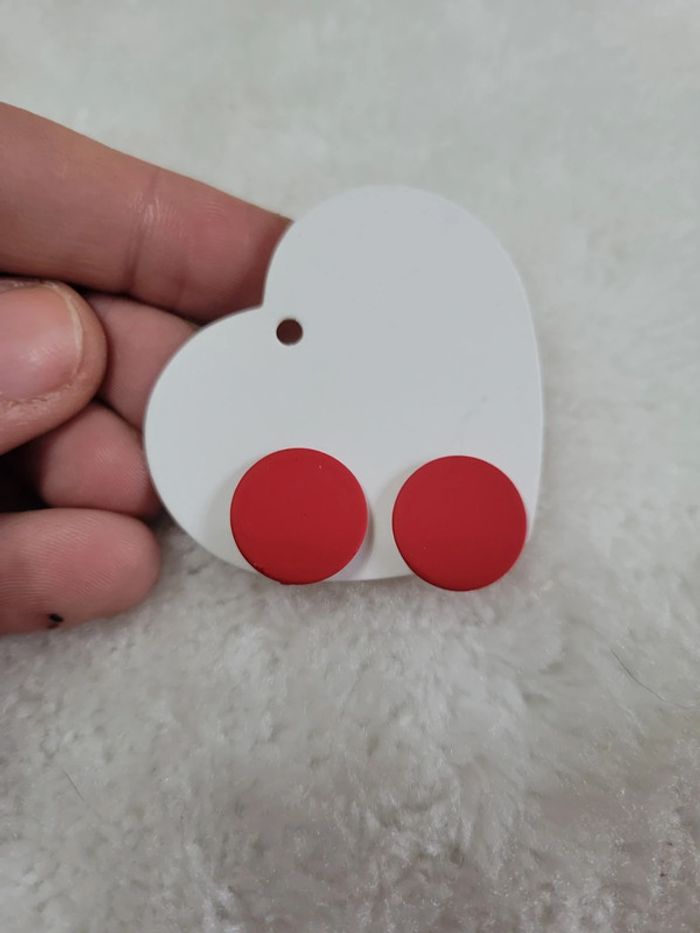 Clips petits ronds rouges - photo numéro 2