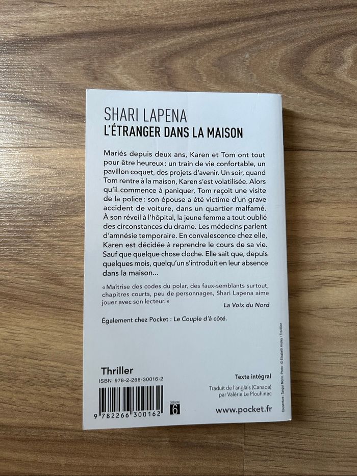Livre de Shari Lapena «L’étranger dans la maison» - photo numéro 5