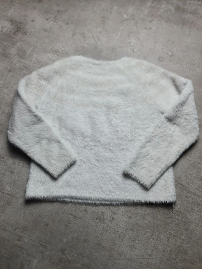 Pull blanc tout doux fille Taille 6 ans Marque okaidi - photo numéro 2