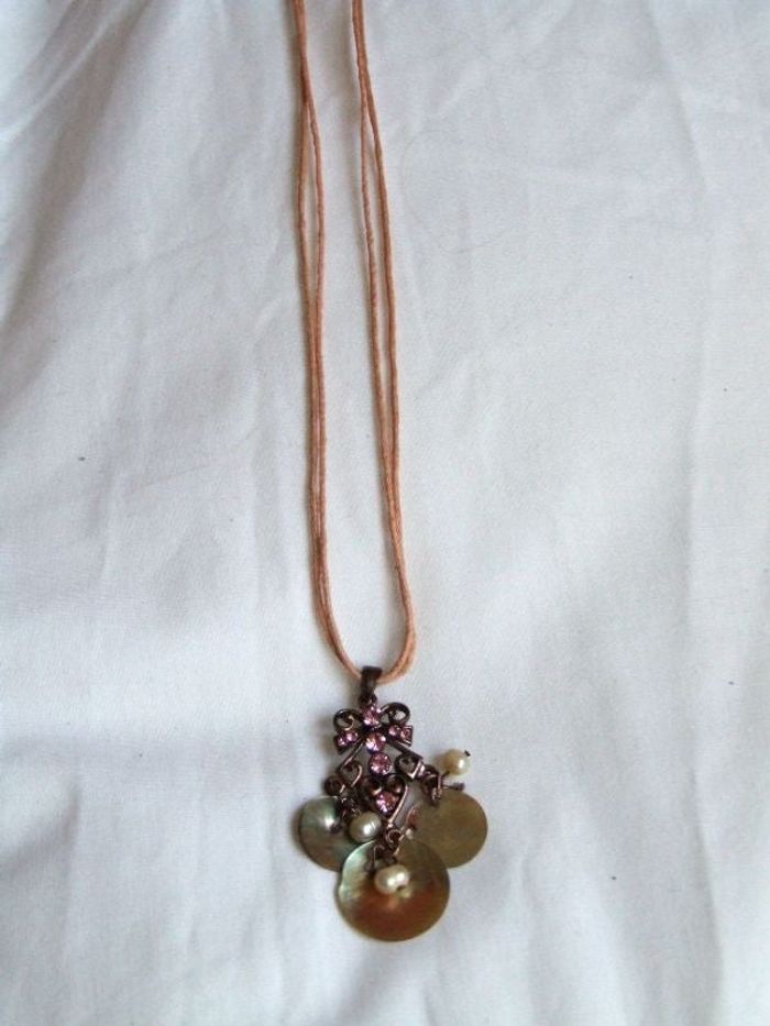 Collier cordon abricot