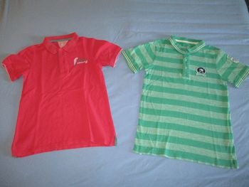 lot de 2 polos garçons manches courtes okaidi en 14 ans