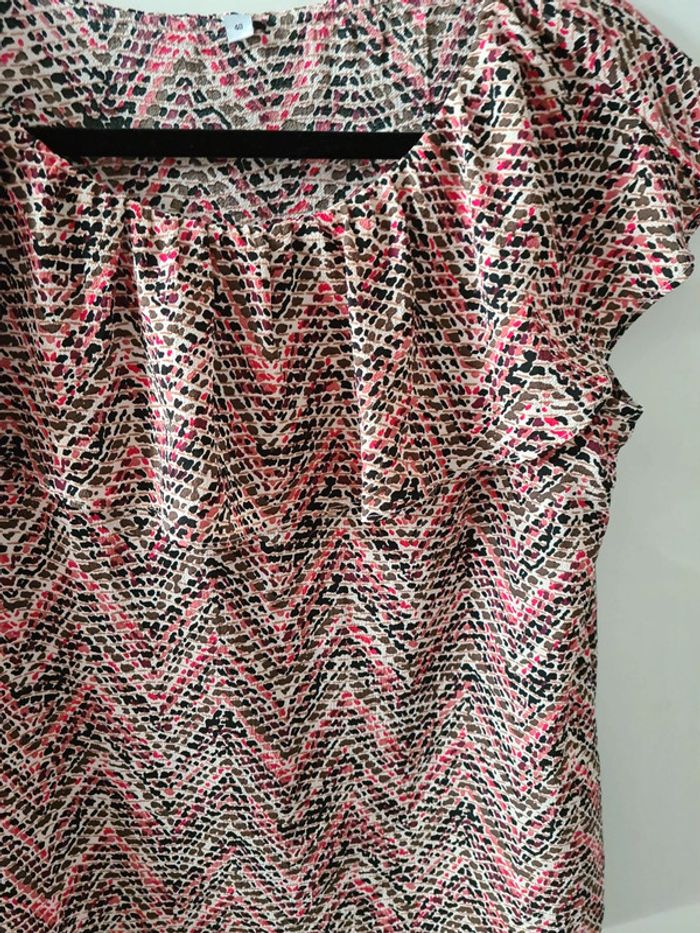 Haut à volant imprimé - photo numéro 2