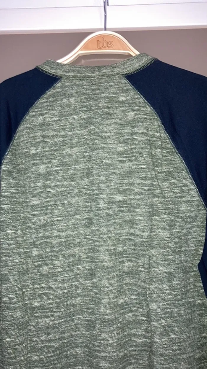 T-shirt homme manches longues marine et vert Xl Hollister - photo numéro 7