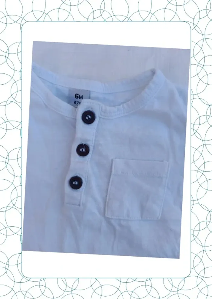 Tee shirt 6 mois Basic collection - photo numéro 2