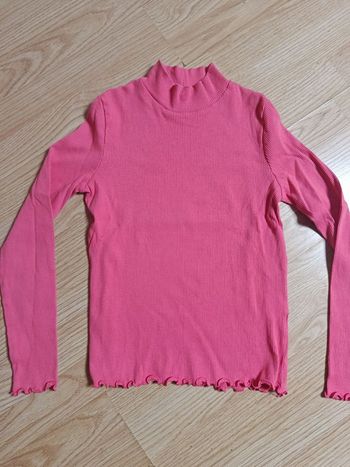 Sous-pull côtelé rose Kiabi

