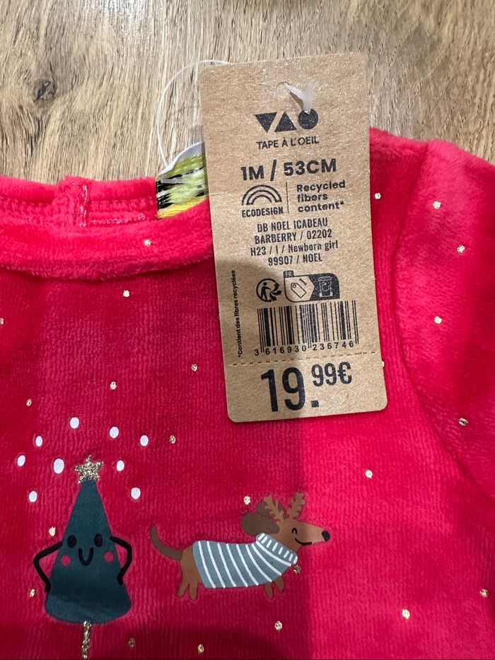 Pyjama Noël 1 mois neuf TAO - photo numéro 2