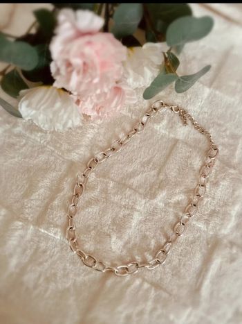 Collier à maillons argenté