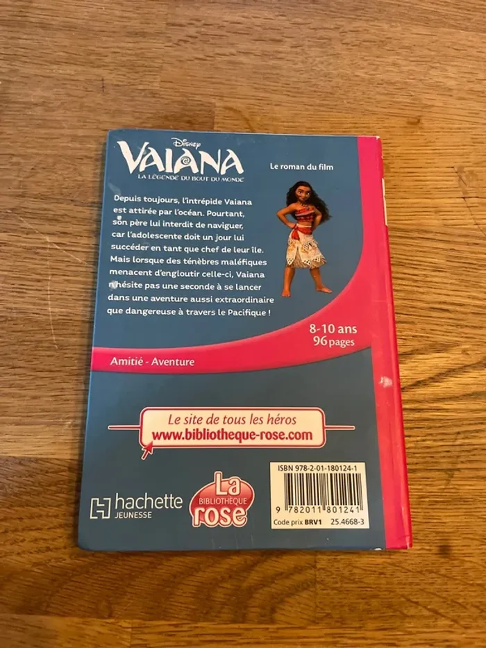 Livre La bibliothèque Rose Disney Vaiana La légende du bout du monde Le roman du film - photo numéro 3
