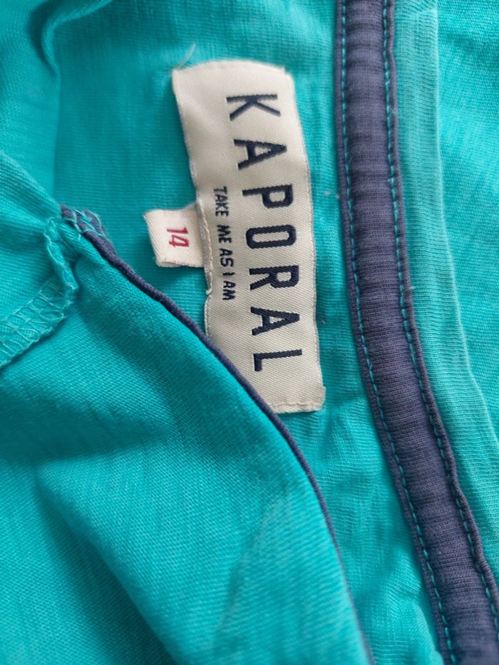 Tee Shirt turquoise Kaporal 14 ans - photo numéro 4