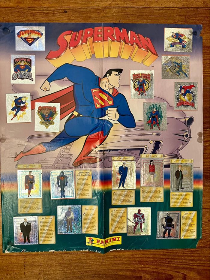 Album livre Panini complet stickers autocollants Superman super héros - photo numéro 16