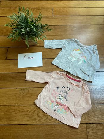 Lot 2 T-shirts manche longue InExtenso 3 mois