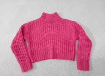 Pull rose fushia col montant Zeeman 122/128 = 8 ans