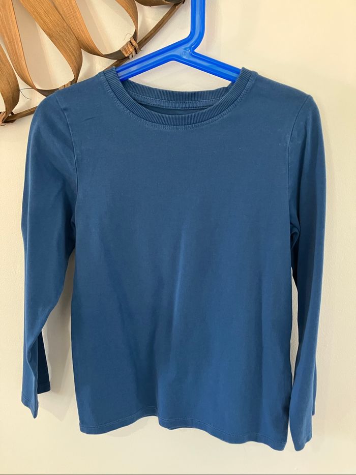 T-shirt manches longues bleu garçon 8 ans Kiabi - photo numéro 2