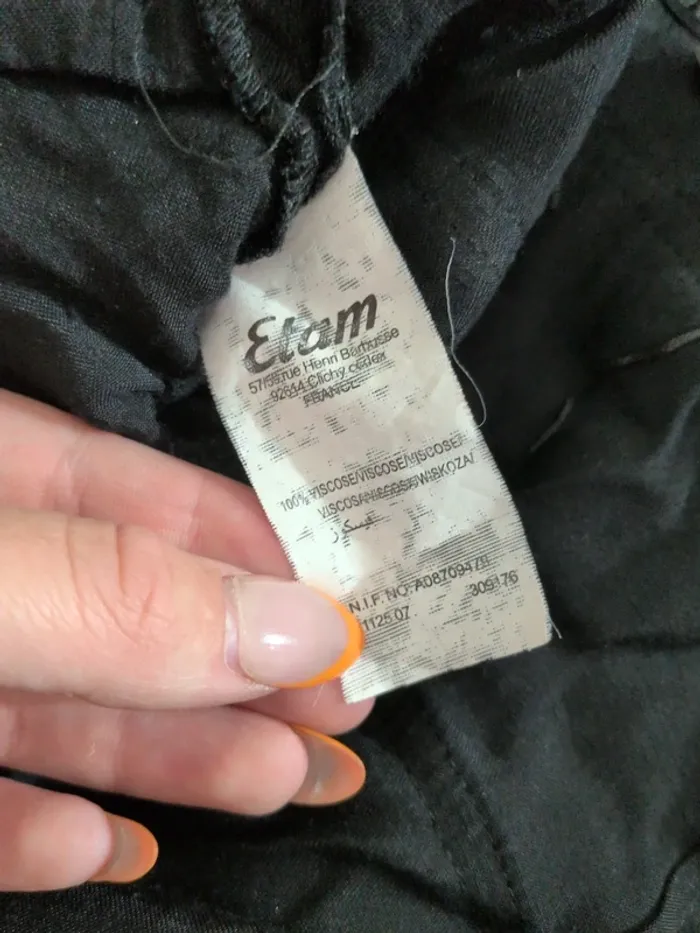 Robe noire à franges – Etam – Taille 36 - photo numéro 5