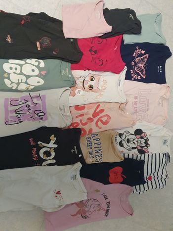 Lot tee shirt manches longues fille 6 ans