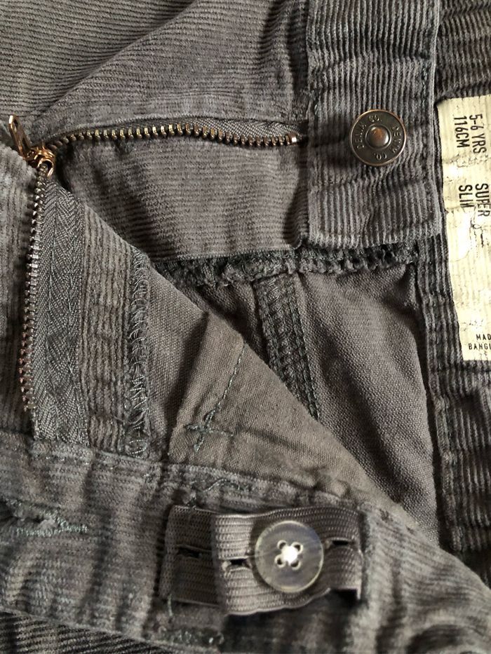 Pantalon velours gris 5/6 ans Denim & Co - photo numéro 5