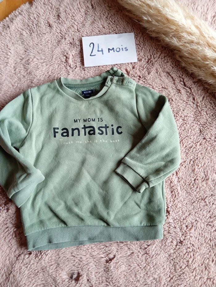 Sweat vert 24 mois