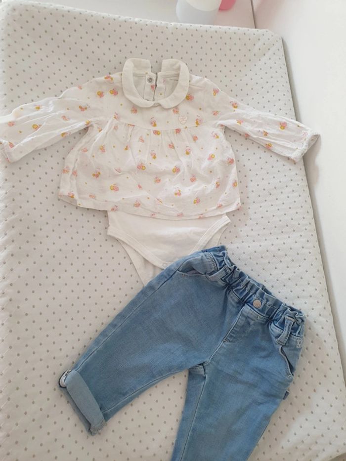 Ensemble bébé fille 6 mois sergent major obaibi