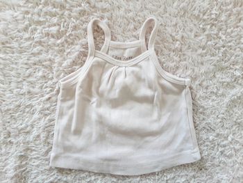 Lot 2 débardeurs blancs 2 ans