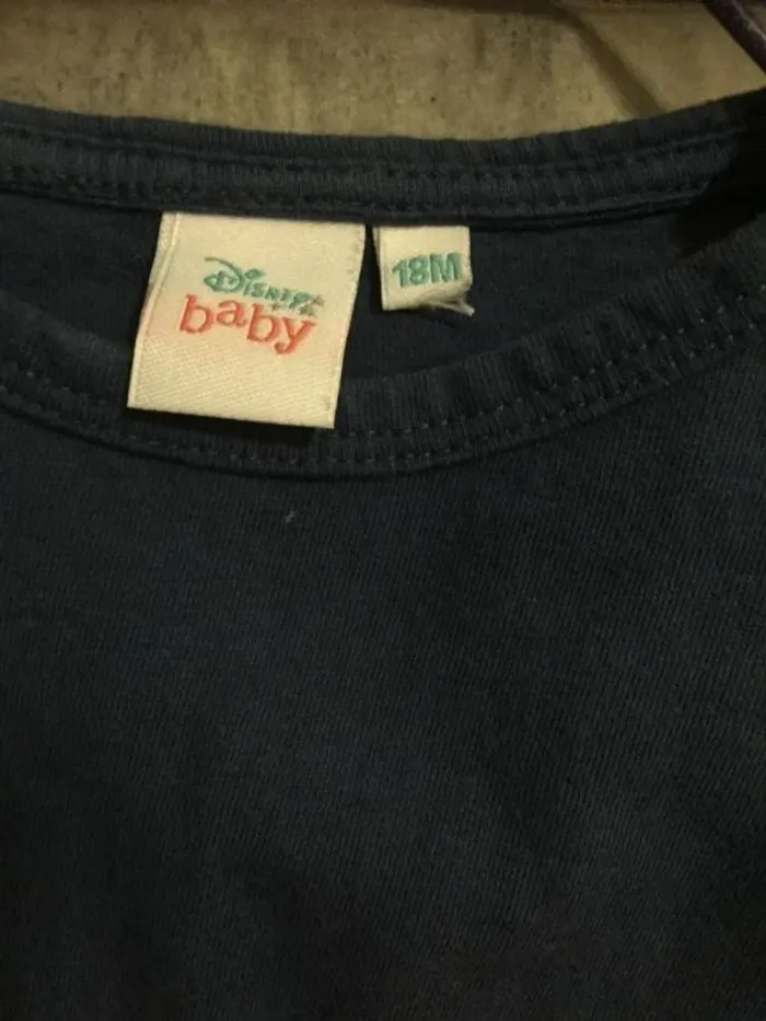 T-shirt marine Mickey Disney baby 18M - photo numéro 3