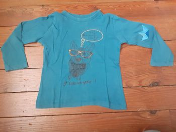 Sweet bleu motif chien à lunettes