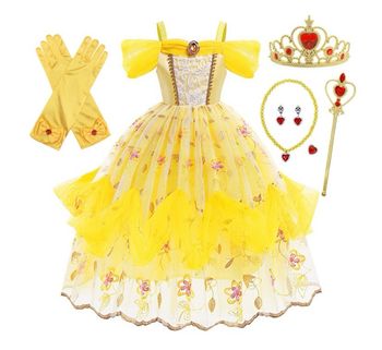 Déguisement robe princesse la belle et la bête et ces accessoires Taille 6-7ans