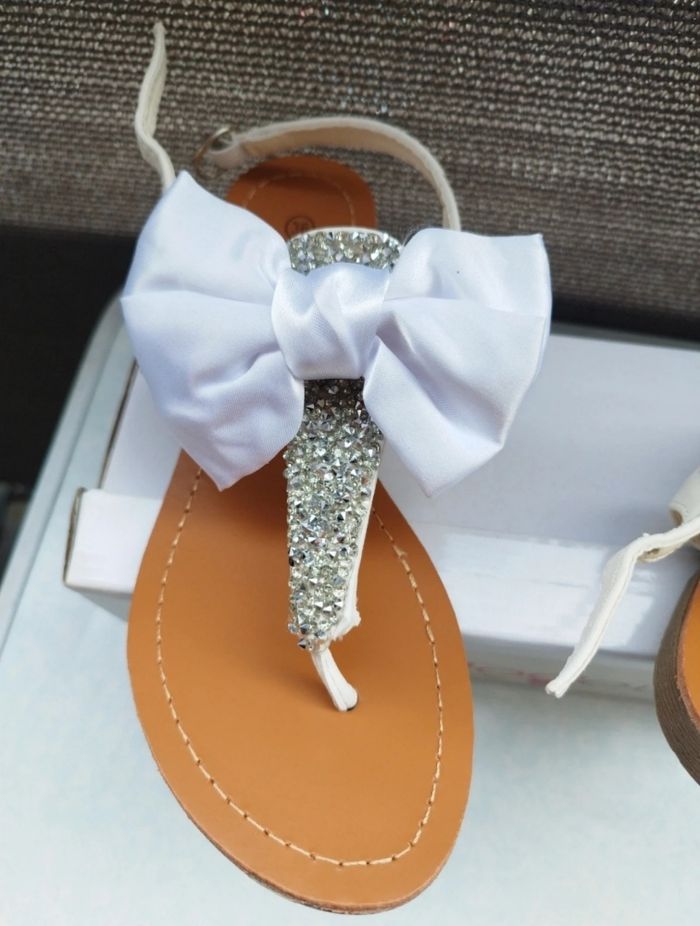 Sandale a nœud blanche - photo numéro 3