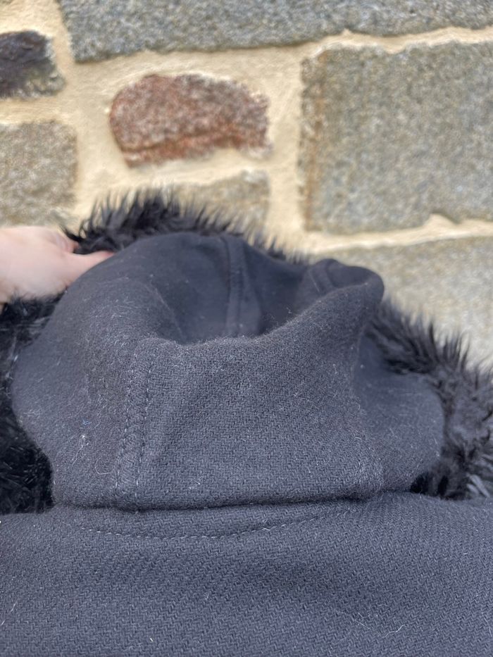 Duffle coat en laine noir avec capuche - Zara - photo numéro 7