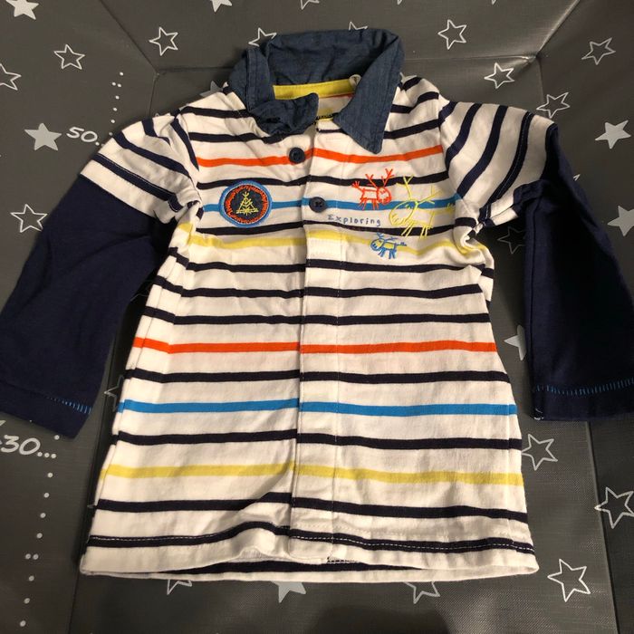 T-shirt polo, orchestra manches longues 6 mois