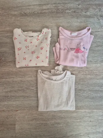 3 tee shirt manches longues blanc