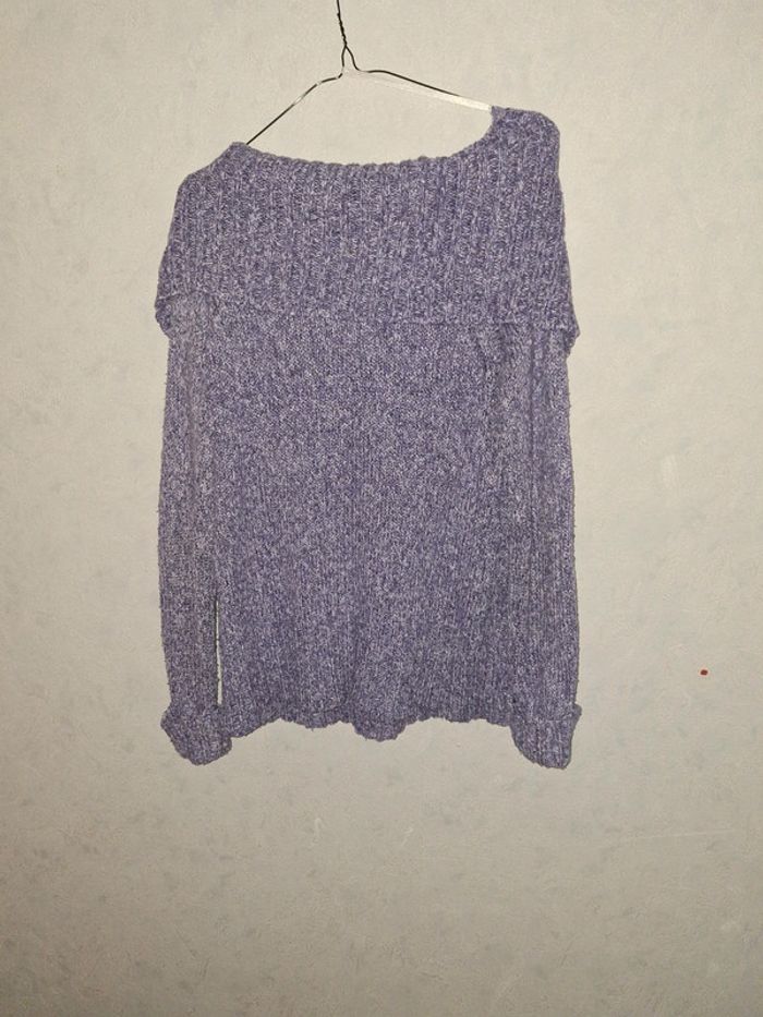 Pull col châle mauve Camaïeu - photo numéro 2
