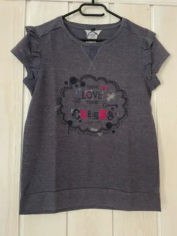 T-shirt MC gris violet - Creeks - 16ans